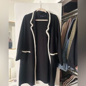 Zara Black Knit with White Accents